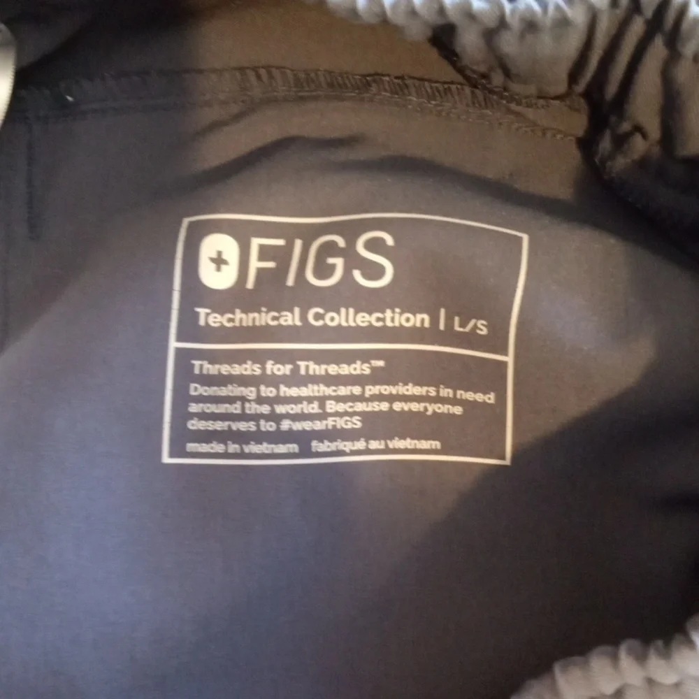 Figs Blue Jogger Sweatpants with Elastic Cuffs and Tapered Fit Tansen Mens L/s